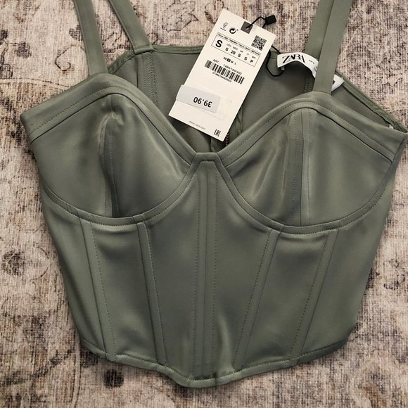 Zara Satin Effect Corset Top - Picture 4 of 6
